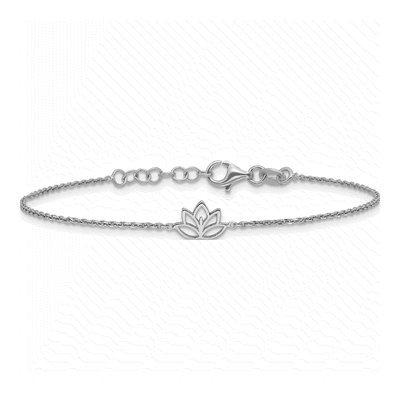 Sterling Silver Lotus Flower Bracelet – view 4