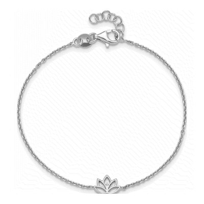 Sterling Silver Lotus Flower Bracelet – view 5