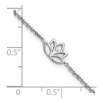 Sterling Silver Lotus Flower Bracelet – view 6