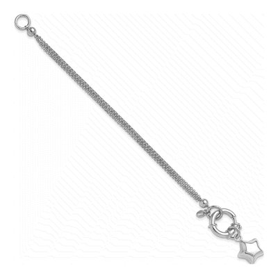 Sterling Silver Puffed Star Bracelet – view 2