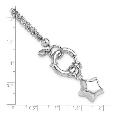Sterling Silver Puffed Star Bracelet – view 5