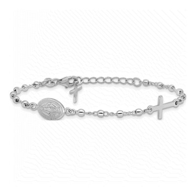 Sterling Silver Rosary Bracelet – view 4