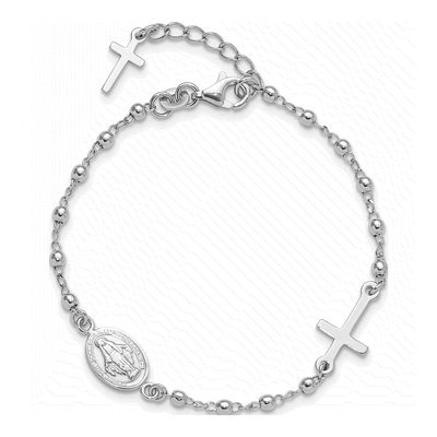 Sterling Silver Rosary Bracelet – view 5
