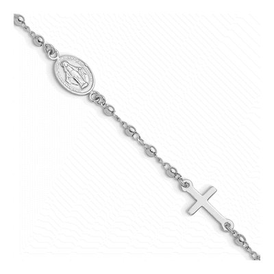 Sterling Silver Rosary Bracelet