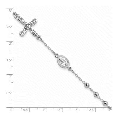 Sterling Silver Rosary Cross Bracelet – view 6
