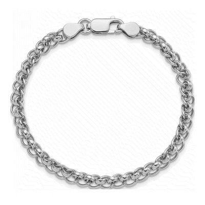 Sterling Silver 5mm Fancy Link Chain Bracelet – view 5