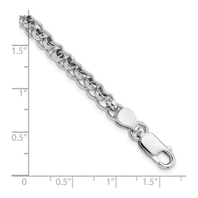 Sterling Silver 5mm Fancy Link Chain Bracelet – view 6