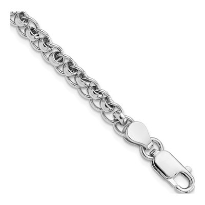 Sterling Silver 5mm Fancy Link Chain Bracelet