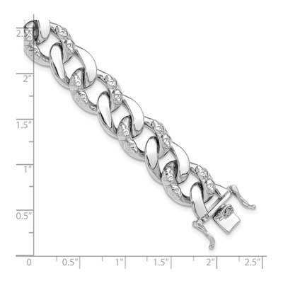 Sterling Silver Skull Curb Link Bracelet – view 6