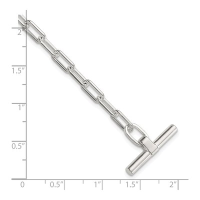 Sterling Silver 4.2mm Open Toggle Link Chain Bracelet – view 5
