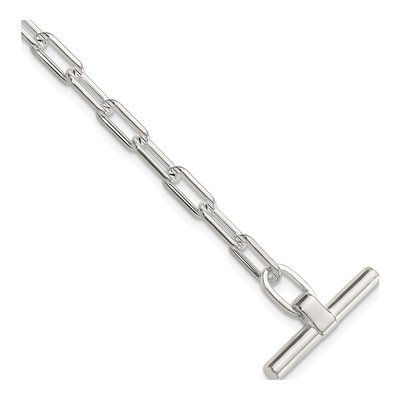 Sterling Silver 4.2mm Open Toggle Link Chain Bracelet