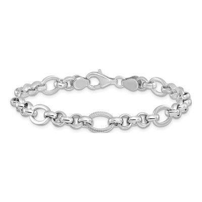 Sterling Silver Fancy Link Bracelet – view 4