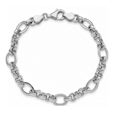 Sterling Silver Fancy Link Bracelet – view 5