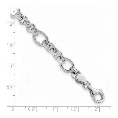 Sterling Silver Fancy Link Bracelet – view 6