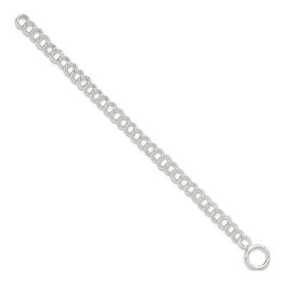 Sterling Silver Double Link Charm Bracelet – view 3