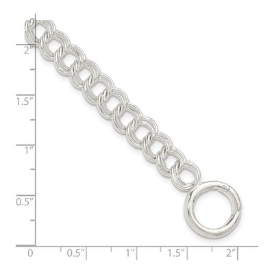 Sterling Silver Double Link Charm Bracelet – view 7