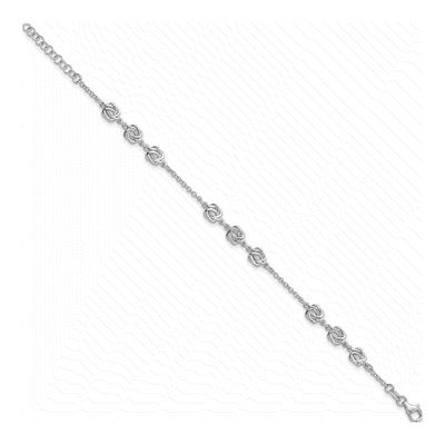 Sterling Silver Love Knot Bracelet – view 3