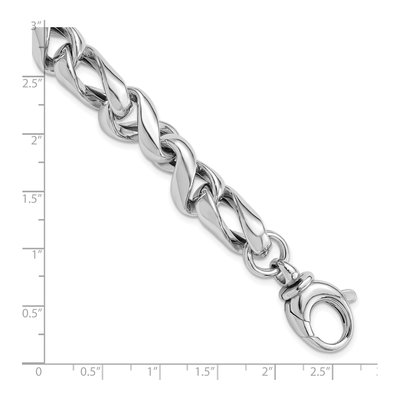 Sterling Silver 11mm Hollow Link Chain Bracelet – view 6