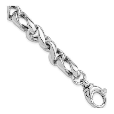 Sterling Silver 11mm Hollow Link Chain Bracelet