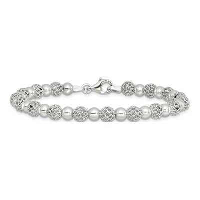 Sterling Silver Beaded Bracelet – view 4