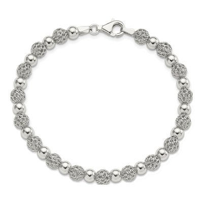 Sterling Silver Beaded Bracelet – view 5