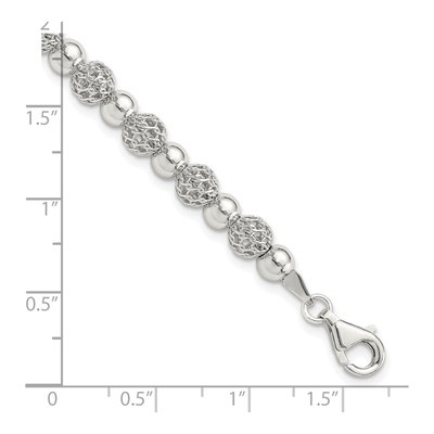 Sterling Silver Beaded Bracelet – view 6