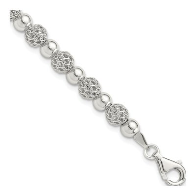 Sterling Silver Beaded Bracelet
