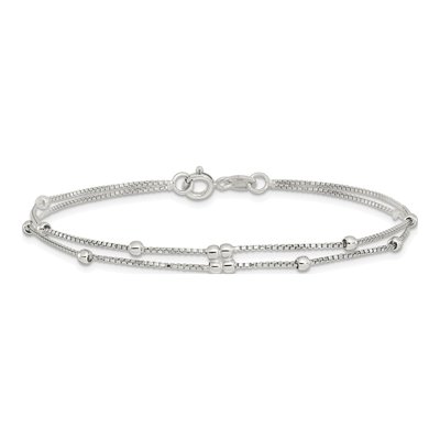 Sterling Silver 2-Strand Beaded Bracelet – view 4