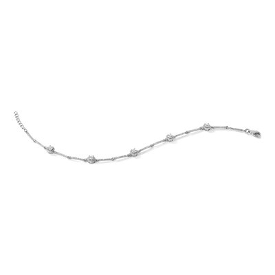 Sterling Silver CZ Link Bracelet – view 8