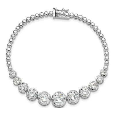 Sterling Silver CZ Graduated Bracelet – view 5