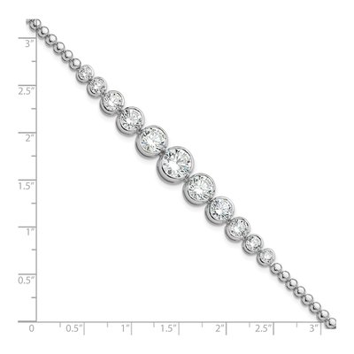 Sterling Silver CZ Graduated Bracelet – view 6