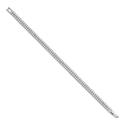 Sterling Silver CZ Double Row Tennis Bracelet – view 3