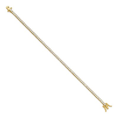 Gold-Plated Sterling Silver CZ Tennis Bracelet – view 2