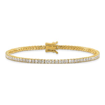 Gold-Plated Sterling Silver CZ Tennis Bracelet – view 3
