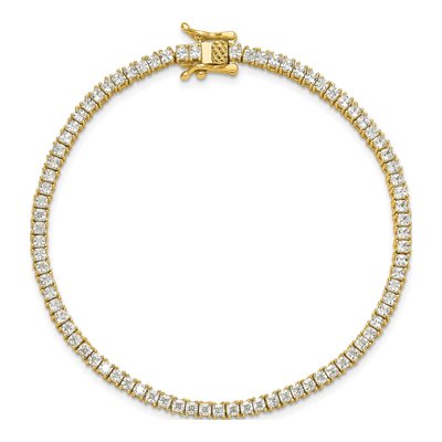 Gold-Plated Sterling Silver CZ Tennis Bracelet – view 4