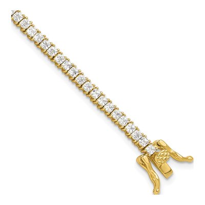 Gold-Plated Sterling Silver CZ Tennis Bracelet