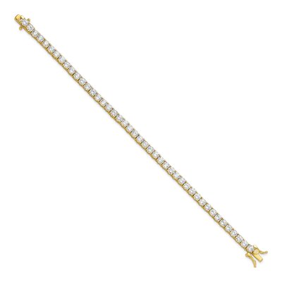 Gold-Plated Sterling Silver CZ Tennis Bracelet – view 3