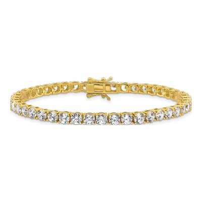 Gold-Plated Sterling Silver CZ Tennis Bracelet – view 4