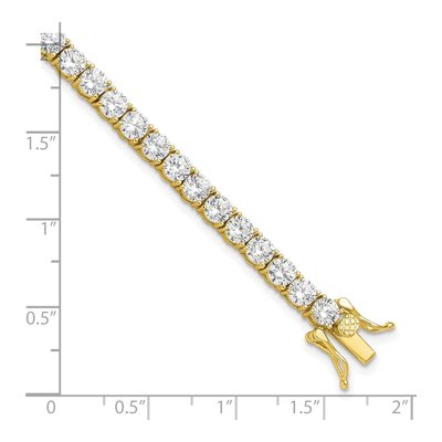 Gold-Plated Sterling Silver CZ Tennis Bracelet – view 5