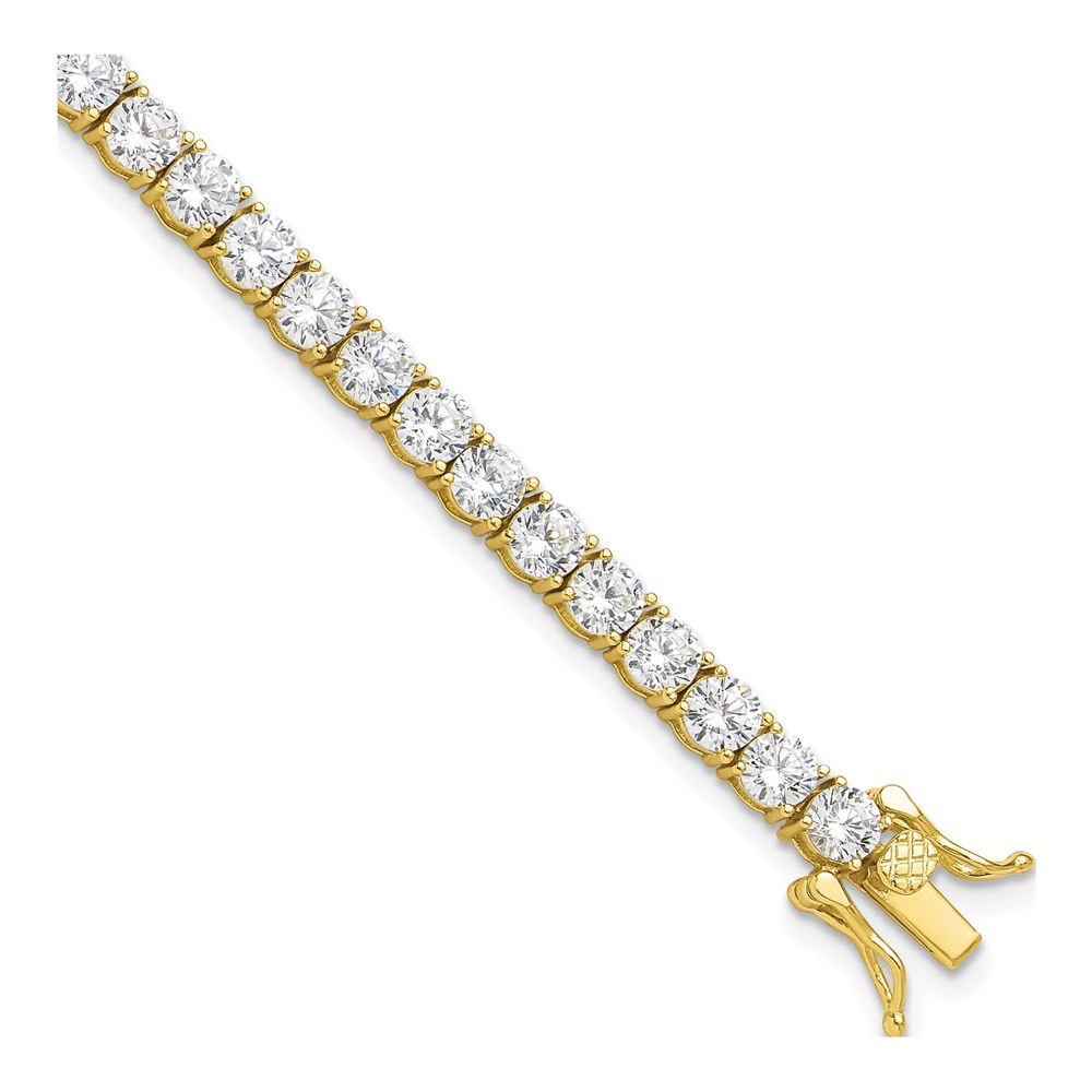 Gold-Plated Sterling Silver CZ Tennis Bracelet