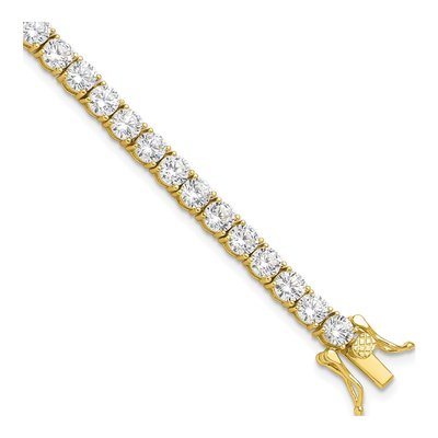 Gold-Plated Sterling Silver CZ Tennis Bracelet