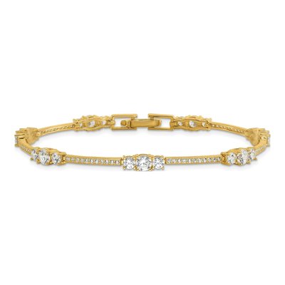 Gold-Plated Sterling Silver CZ Bracelet – view 4