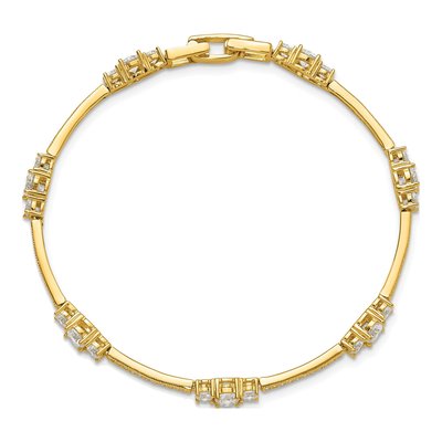 Gold-Plated Sterling Silver CZ Bracelet – view 5