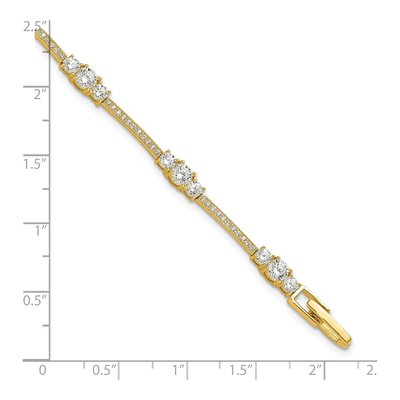 Gold-Plated Sterling Silver CZ Bracelet – view 6