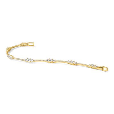 Gold-Plated Sterling Silver CZ Bracelet – view 8