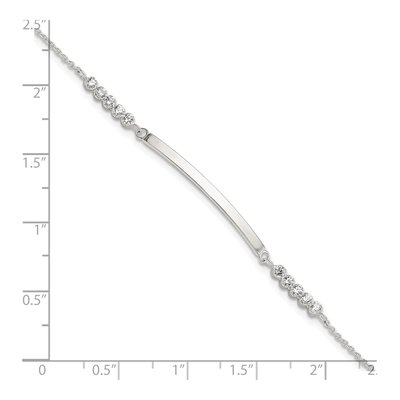 Sterling Silver CZ ID Bracelet – view 6