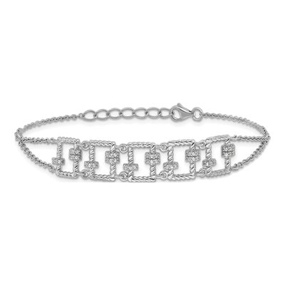 Sterling Silver CZ Fancy Bracelet | Pure Fire – view 4