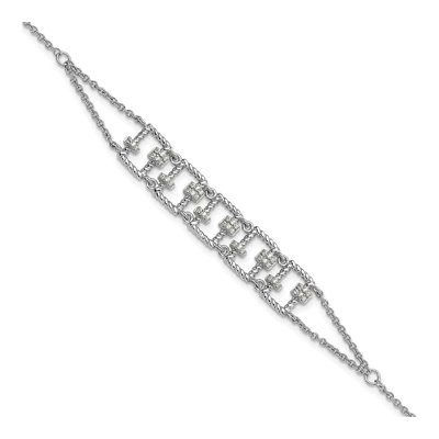 Sterling Silver CZ Fancy Bracelet