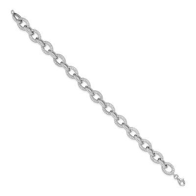 Sterling Silver CZ Rolo Bracelet – view 2