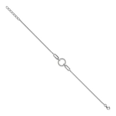 Sterling Silver CZ Circle Bracelet – view 3